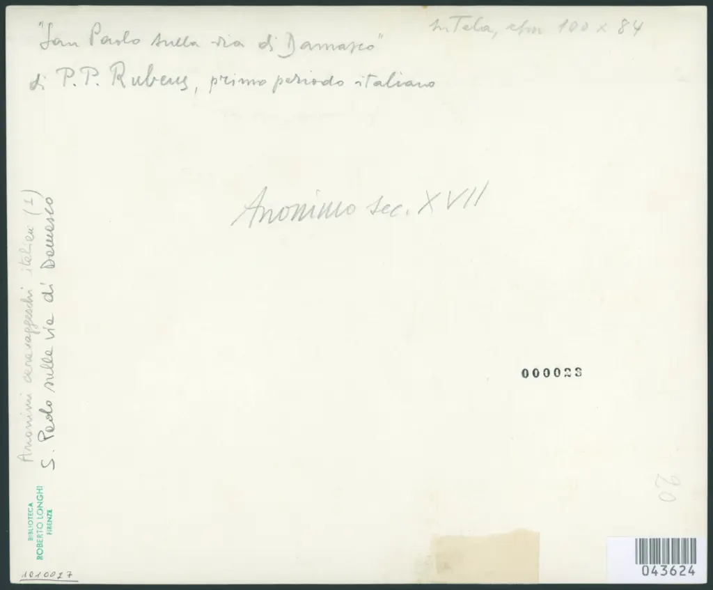 Anonimo caravaggesco italiano - sec. XVII - Conversione di san Paolo