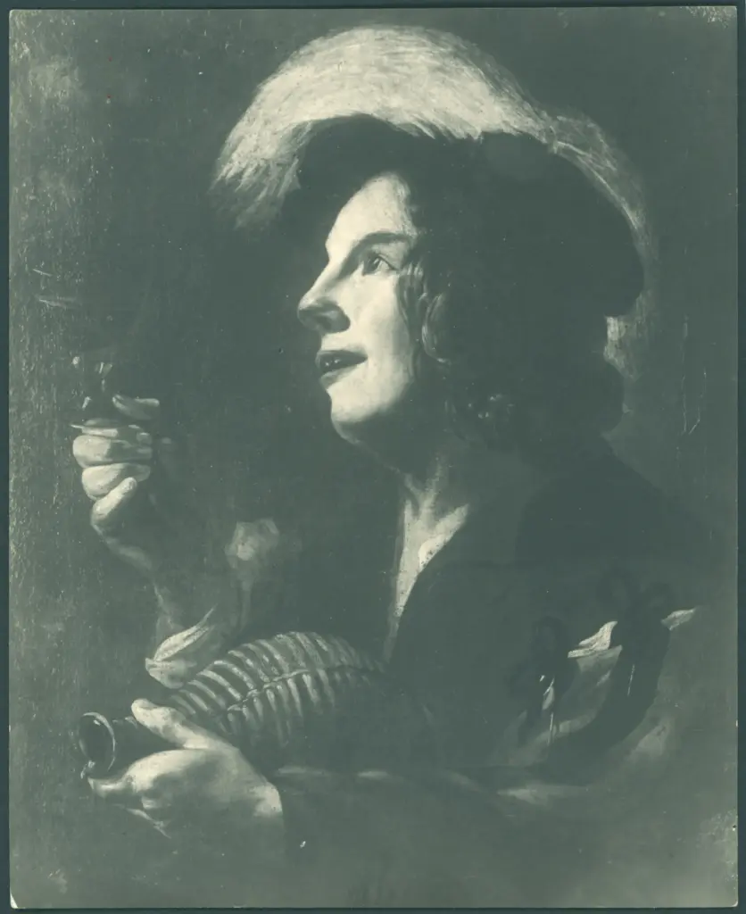 Anonimo caravaggesco italiano - sec. XVII - Bevitore