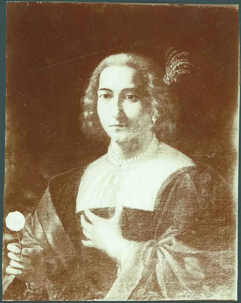 Ritratto di donna con fiore