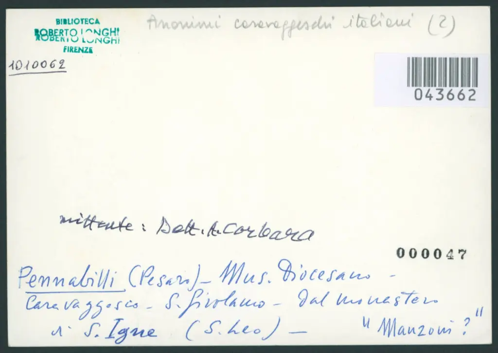 Anonimo caravaggesco italiano - sec. XVII - San Girolamo nello studio