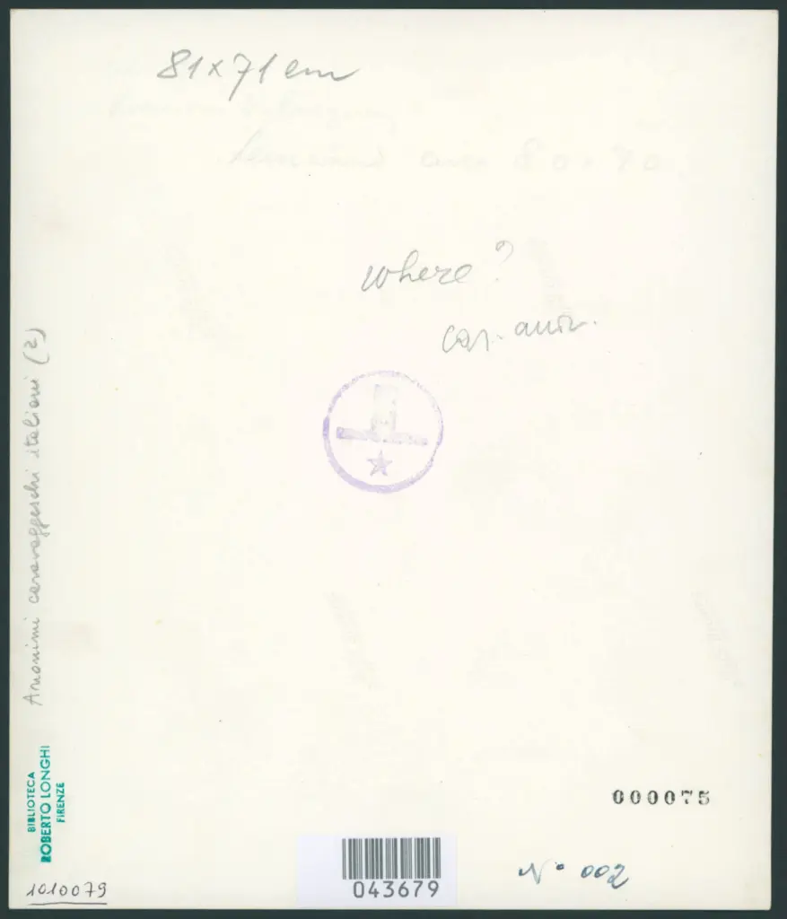 Anonimo caravaggesco - sec. XVII - Filatrice