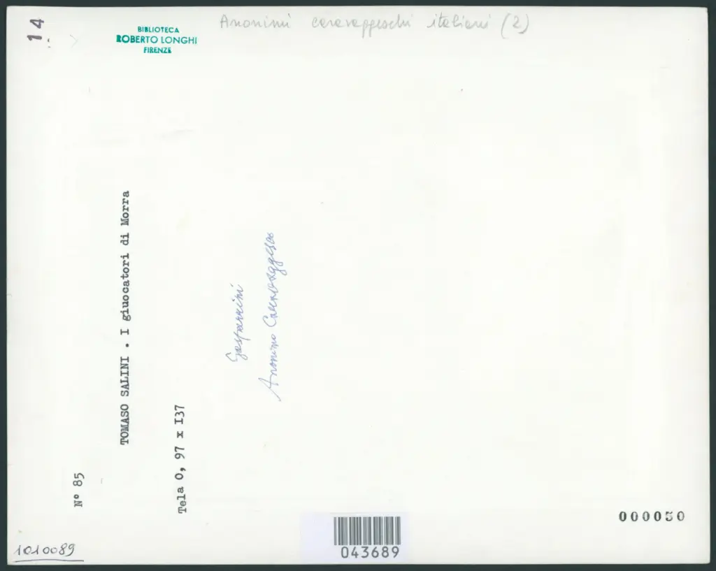 Tomaso Salini. I Giuocatori di Morra