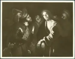 Anonimo caravaggesco italiano - sec. XVII - Cattura di Cristo nell'orto