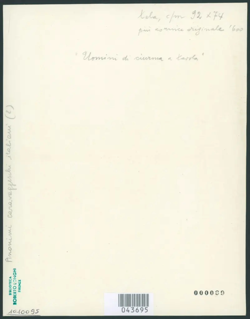 Anonimo caravaggesco italiano - sec. XVII - Bevitori