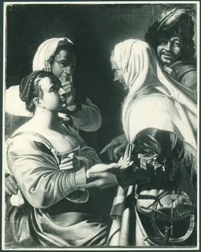 Zingara che legge la mano