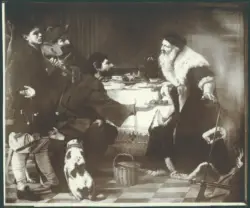 Brusselles. Ecole espagnole - Le repas interrompu. XVII