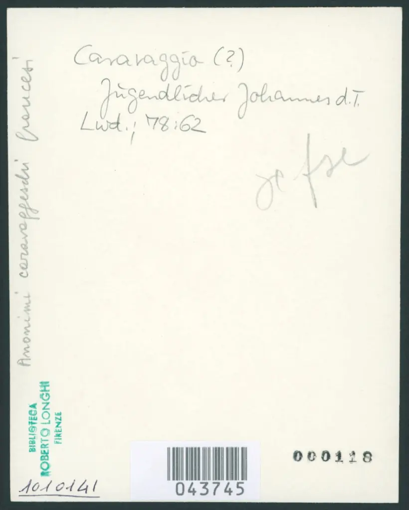 Anonimo caravaggesco francese - sec. XVII - San Giovanni Battista