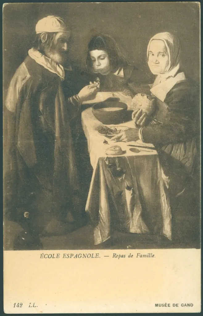 École Espagnole. - Repas de Famille
