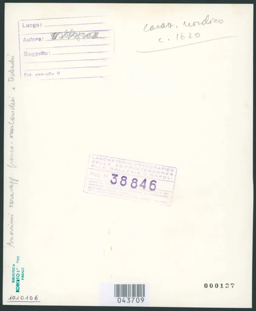 Anonimo caravaggesco nordico - sec. XVII - Figura maschile con calice