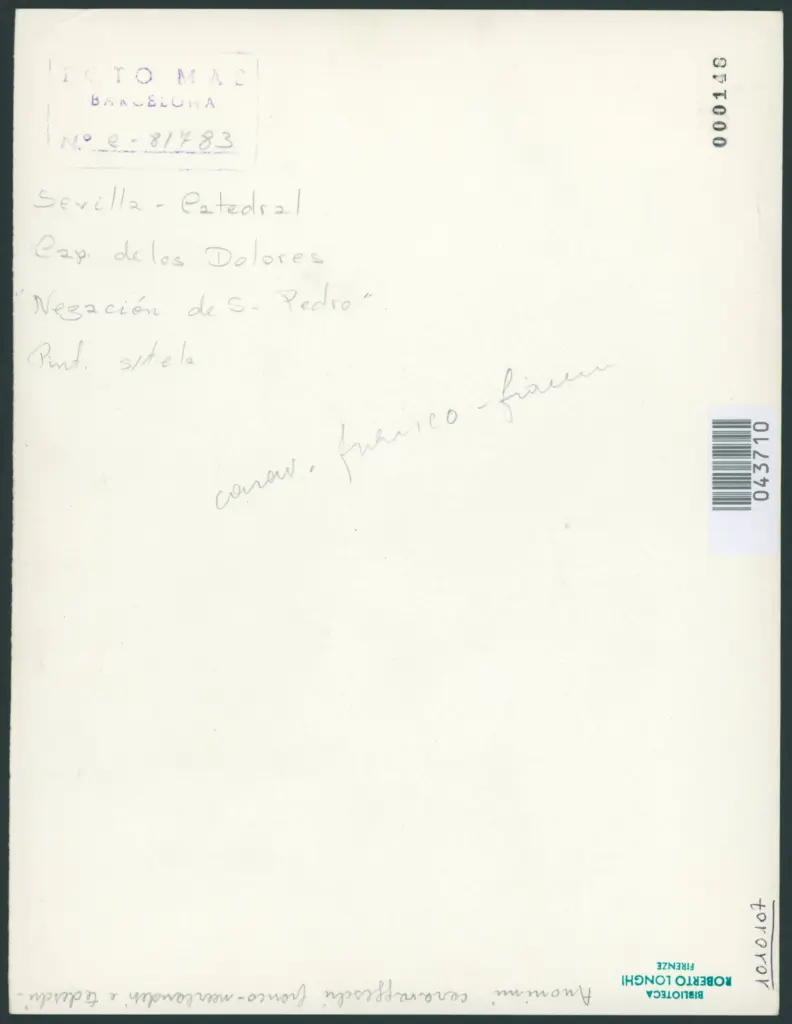 Sevilla - Catedral. Cap. de los Dolores. "Negaciòn de S. Pedro"