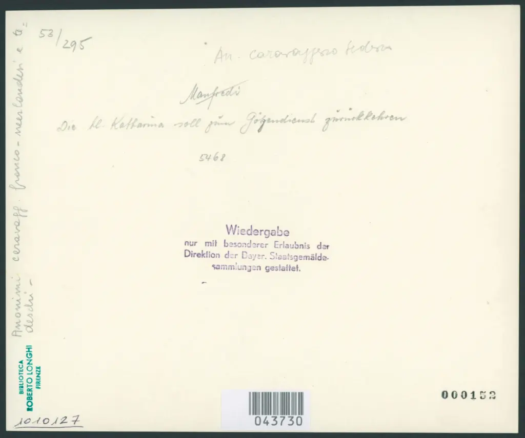 Anonimo caravaggesco tedesco - sec. XVII - Santa Caterina d'Alessandria rifiuta di adorare gli idoli