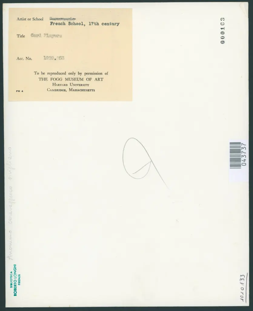 French School, 17th century. Card Players. 1929.353