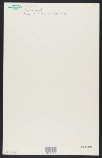 Dirk van Baburen: Grablegung Christi. Rom, S. Pietro in Montorio