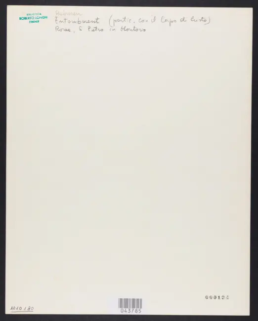 Baburen Dirk van - sec. XVII - Deposizione di Cristo nel sepolcro