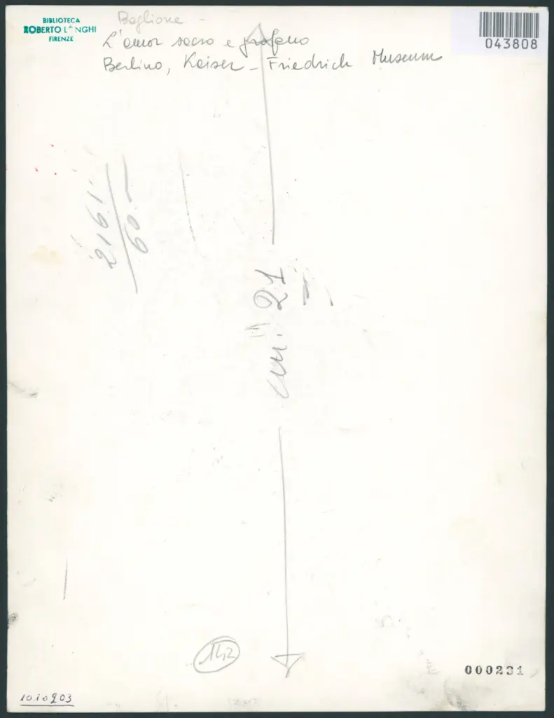 Berlino, Kaiser-Friedrich Musuem - L'Amor Sacro e Profano (Giov. Baglione, già attr. al Caravaggio)