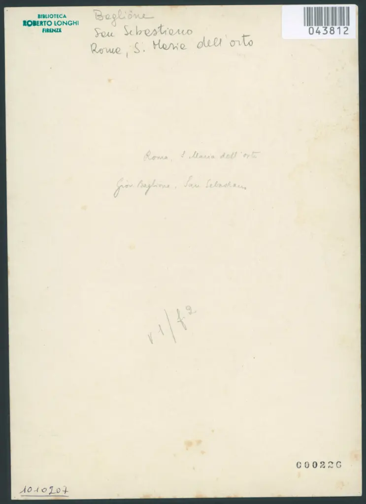 Baglione Giovanni  - sec. XVII - San Sebastiano curato dagli angeli