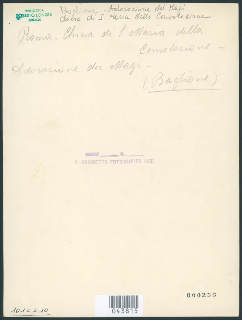 Baglione Giovanni  - sec. XVII - Adorazione dei Re Magi