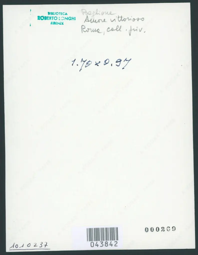 Baglione Giovanni  - sec. XVI/ XVII - Amore vincitore