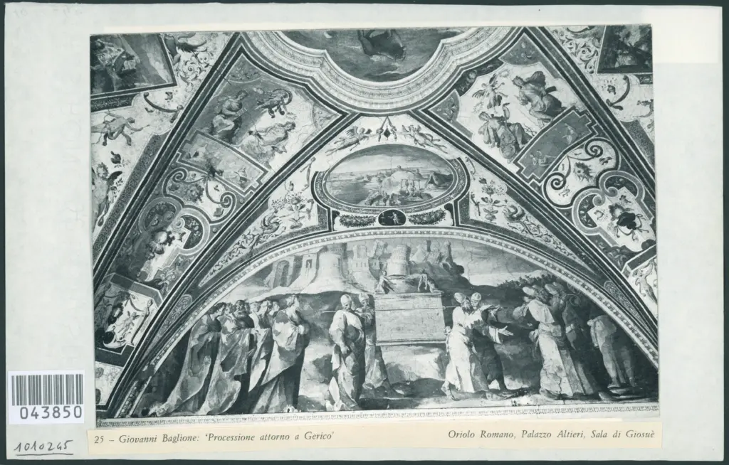 25 - Giovanni Baglione: 'Processione intorno a Gerico'. Oriolo Romano, Palazzo Altieri, Sala di Giosuè