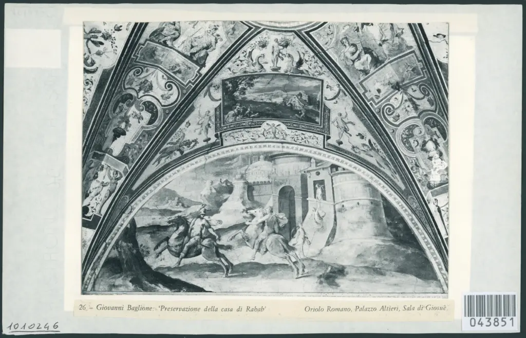 26 - Giovanni Baglione: 'Preservazione della casa di Rahab'. Oriolo Romano, Palazzo Altieri, Sala di Giosuè