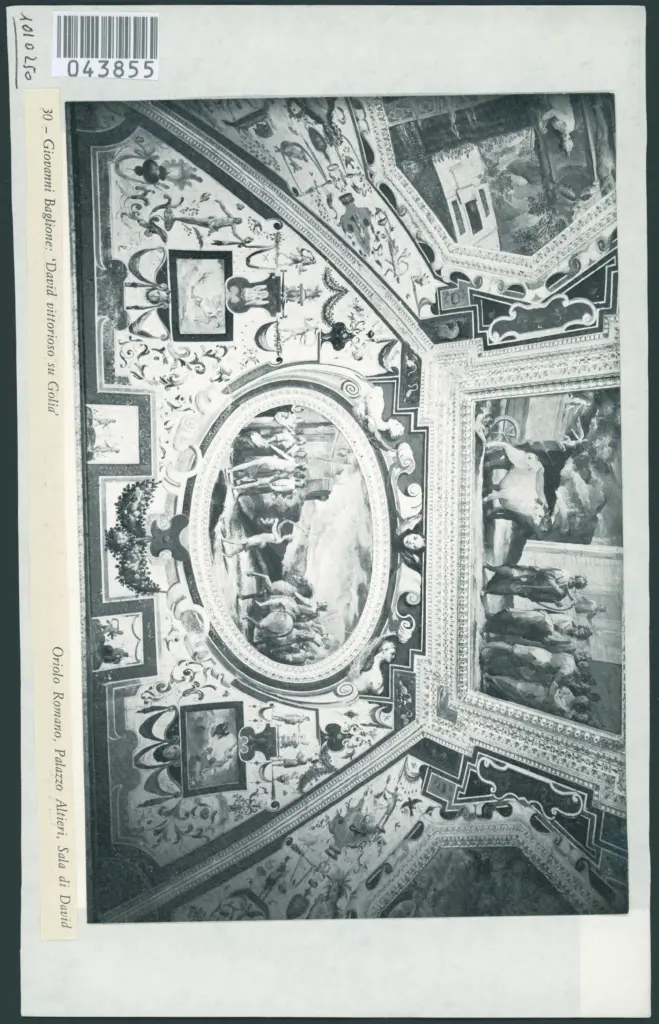 30 - Giovanni Baglione: 'David vittorioso su Golia'. Oriolo Romano, Palazzo Altieri, Sala di David