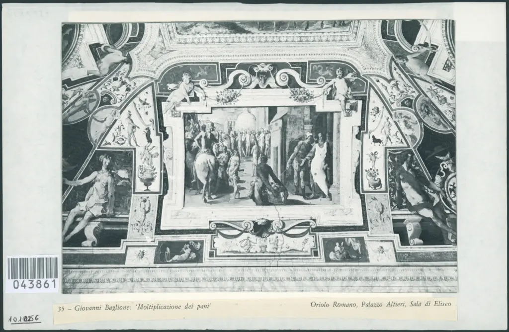 35 - Giovanni Baglione: 'Guarigione di Naaman il lebbroso'. Oriolo Romano, Palazzo Altieri, Sala di Eliseo
