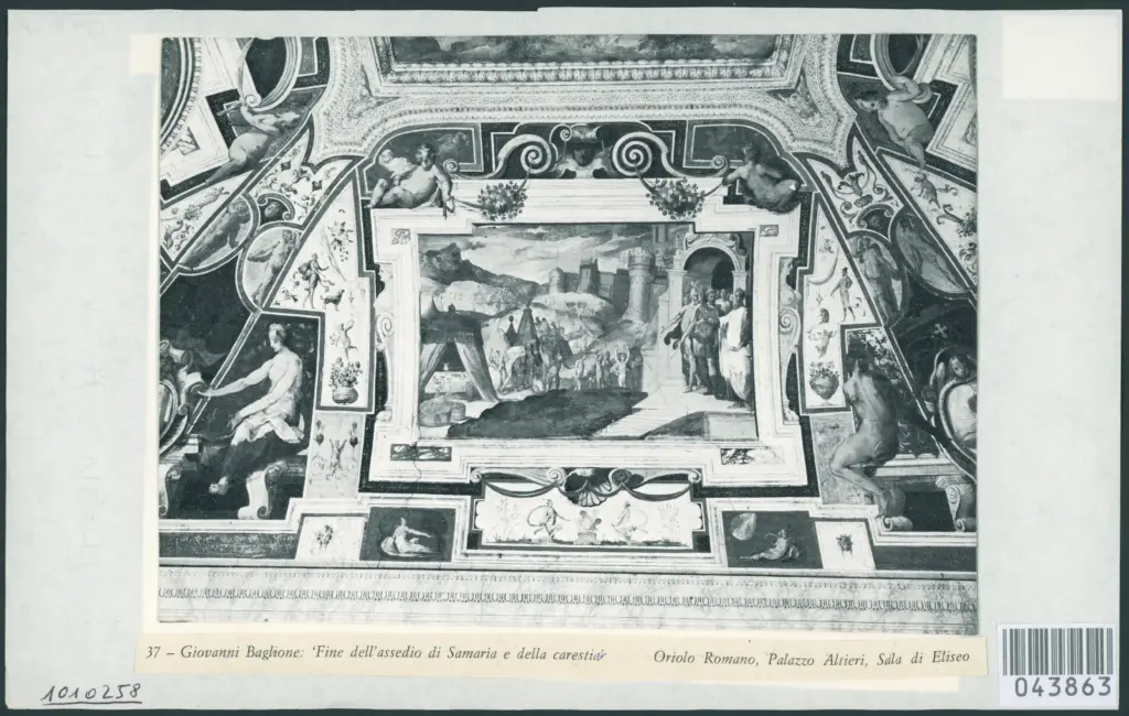 37 - Giovanni Baglione: 'Fine dell'assedio di Samaria e della carestia'. Oriolo Romano, Palazzo Altieri, Sala di Eliseo