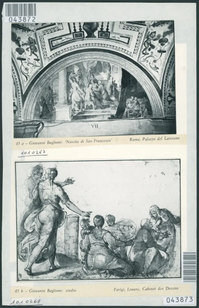 45 a - Giovanni Baglione: 'Nascita di San Francesco'. Roma, Palazzo del Laterano
