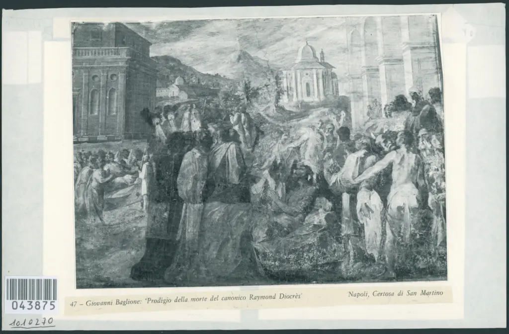 47 - Giovanni Baglione: 'Prodigio della morte del canonico Raymond Diocrès'. Napoli, Certosa di San Martino