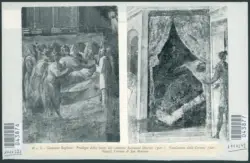 48 a, b - Giovanni Baglione: 'Prodigio della morte del canonico Raymond Diocrès' (part.); 'Fondazione della Certosa' (part.). Napoli, Certosa di San Martino
