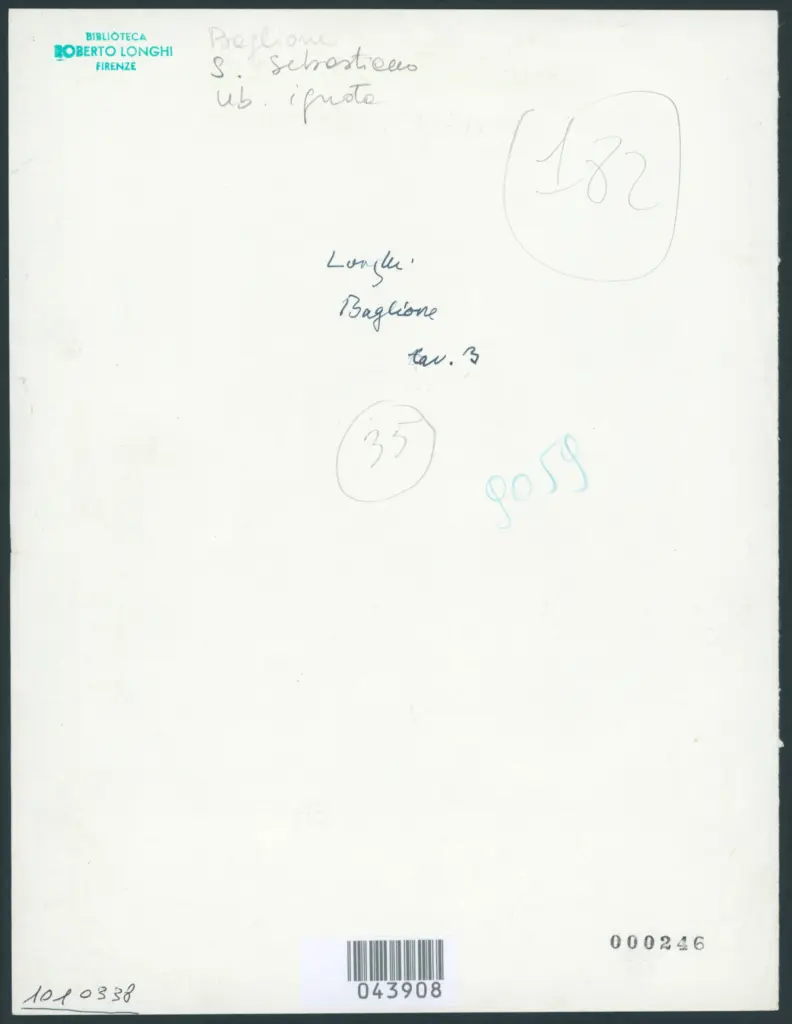 Baglione Giovanni  - sec. XVII - San Sebastiano medicato da un angelo