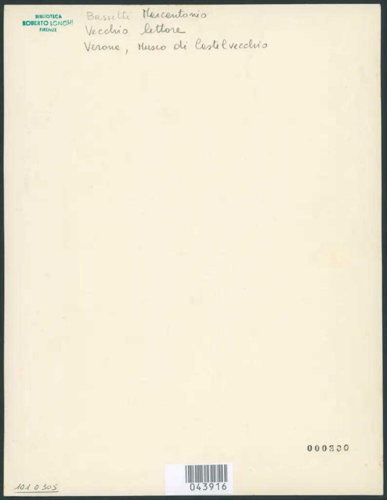 Bassetti Marcantonio  - sec. XVII - Ritratto di vecchio con libro