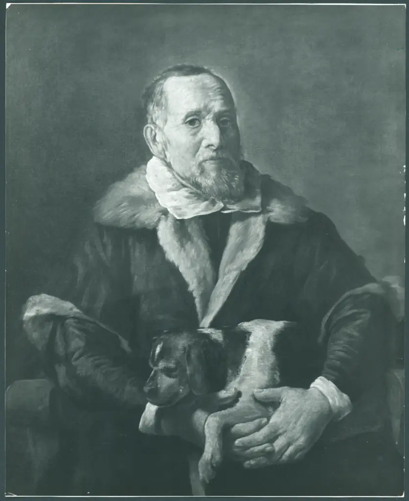 Ritratto di vecchio con cane