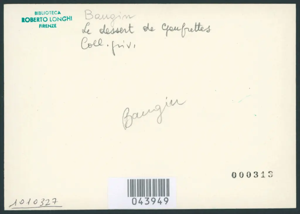 Baugin - Le Dessert de Gaufrettes. coll. privée