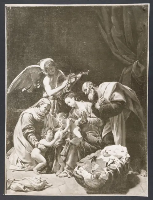 Sacra Famiglia con santa Elisabetta, san Giovannino e un angelo