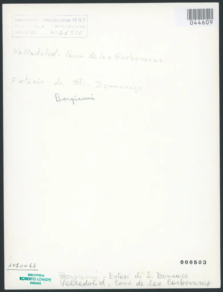 Valladolid - Conv. de las Carboneras. Extasìs de St. Domingo