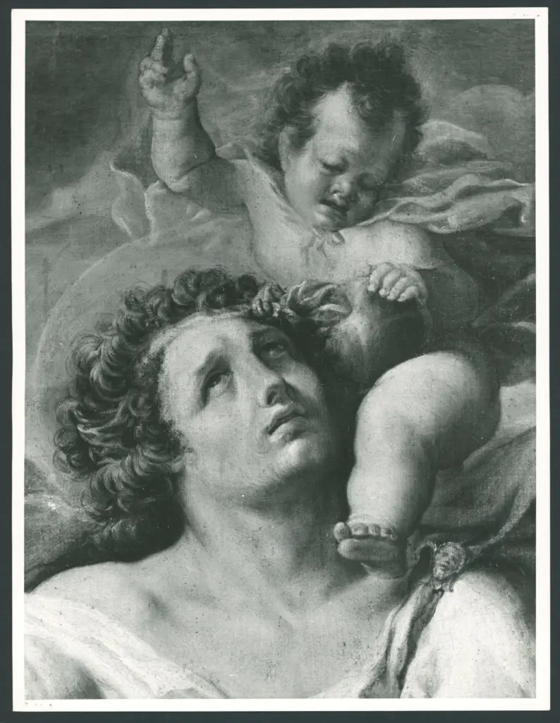 San Cristoforo guada il fiume con Gesù Bambino sulle spalle