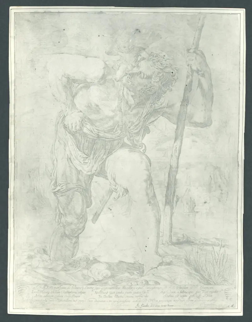 San Cristoforo guada il fiume con Gesù Bambino sulle spalle