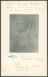 Borgianni Orazio  - inventore/ incisore - sec. XVII - San Cristoforo guada il fiume con Gesù Bambino sulle spalle