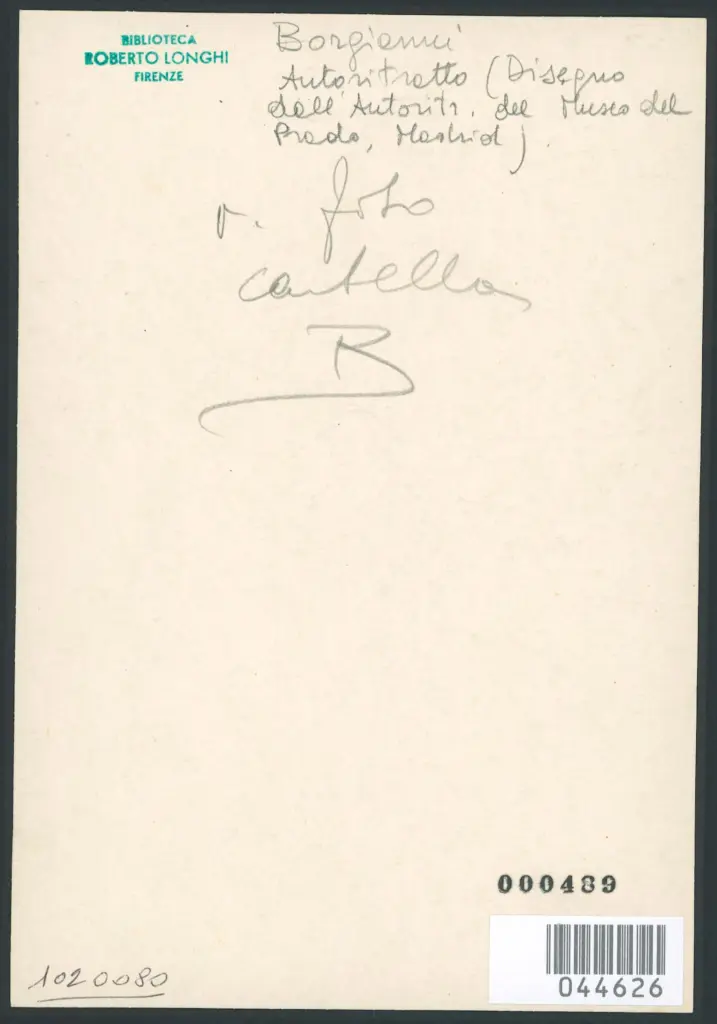 Longhi Roberto; Borgianni Orazio  - copia da - sec. XX - Autoritratto di Orazio Borgianni