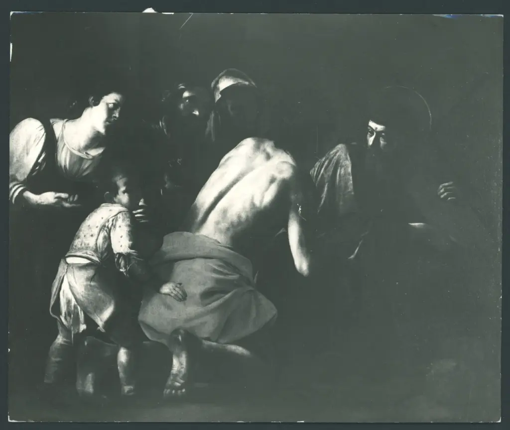 Cristo aiutato da Simone il Cireneo a portare la croce