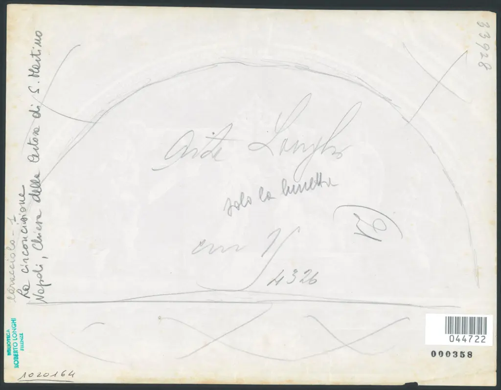 Napoli - Chiesa della Certosa di S. Martino. Terza Cappella a Sinistra. Lunetta con la Circoncisione. (G. B. Caracciolo).