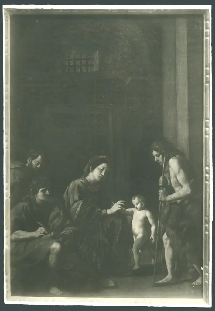 Caracciolo Giovanni Battista (Battistello) - sec. XVII - Madonna con Bambino e san Francesco, san Giovanni Evangelista e san Giovanni Battista