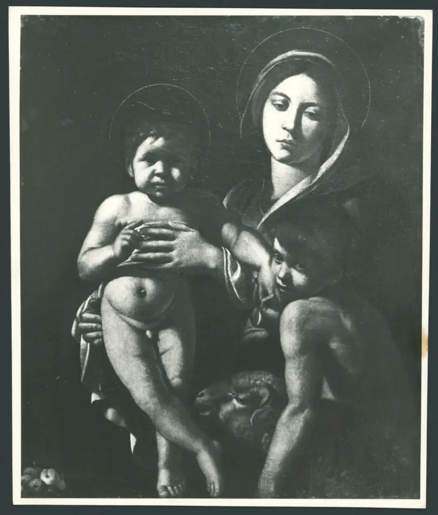 Caracciolo Giovanni Battista (Battistello) - sec. XVII - Madonna con Bambino e san Giovannino