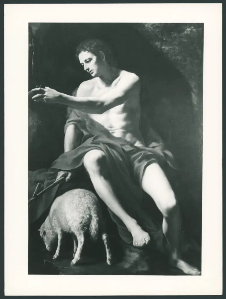 San Giovanni Battista alla fonte con agnello