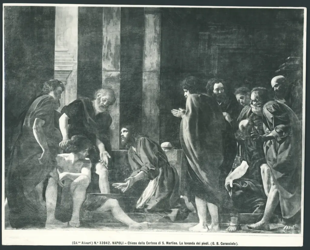 Napoli - Chiesa della Certosa di S. Martino. La lavanda dei piedi. (G. B. Caracciolo).