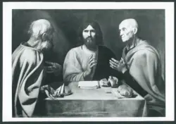 Anonimo napoletano; Caracciolo Giovanni Battista (Battistello) - allievo di - sec. XVII - Cena in Emmaus