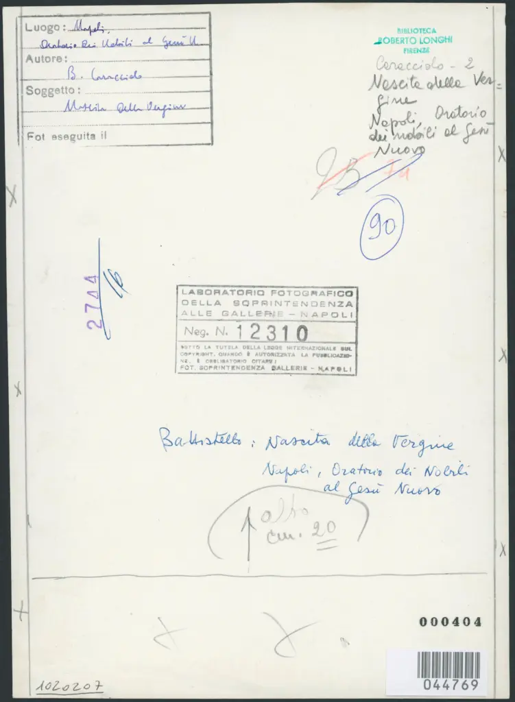 Napoli. Oratorio dei Nobili al Gesù N. B. Caracciolo. Nascita della Vergine