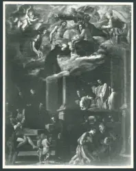 Caracciolo Giovanni Battista (Battistello) - sec. XVII - Sant'Ignazio di Loyola in gloria e le opere dei Padri Gesuiti