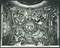 Napoli - Chiesa della Certosa di S. Martino. Prima Cappella a Sinistra. La Volta con affreschi di Baldassare Corenzio.